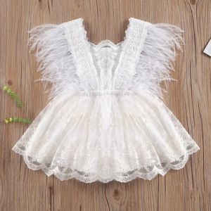 Baby girl outfit dress bodysuit body shirt top dress feathers